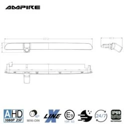 Ampire KVA-T6-H - Rückfahrkamera Für Volkswagen T6/T6.1 Mit Heckklappe -Elektronikgeschäft AMPIRE Kamera AHD fuer Volkswagen T6 T6 1 mit Heckklappe KVA T6 H b 2 1280x1280